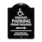 Signmission Connecticut Reserved Parking Permit Required Violators Fined Min $150 Alum, 24" x 18", BS-1824-24659 A-DES-BS-1824-24659 - alternate 1
